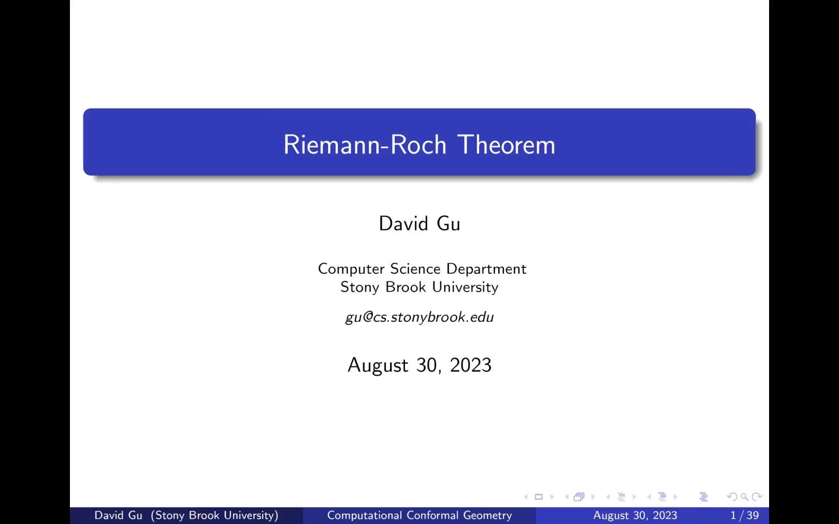 RiemannRoch Theorem哔哩哔哩bilibili