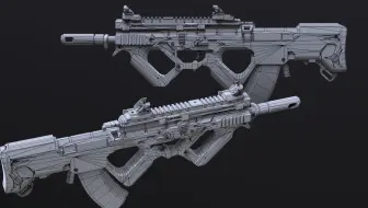 【3dmax武器建模】QB系列步枪制作全流程教学，硬表面布线卡线教程，适合零基础学习的3dmax建模教学！