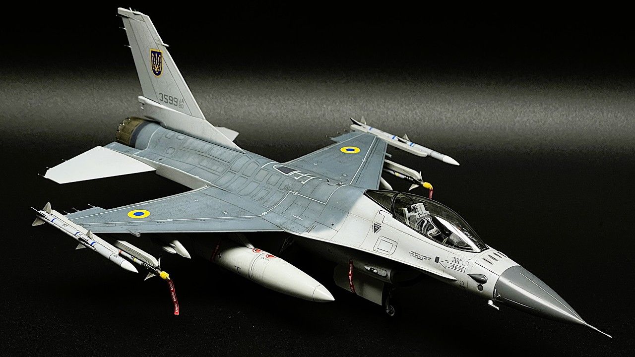 天力 1/48 F16AM MLU Block 20战斗机模型制作哔哩哔哩bilibili