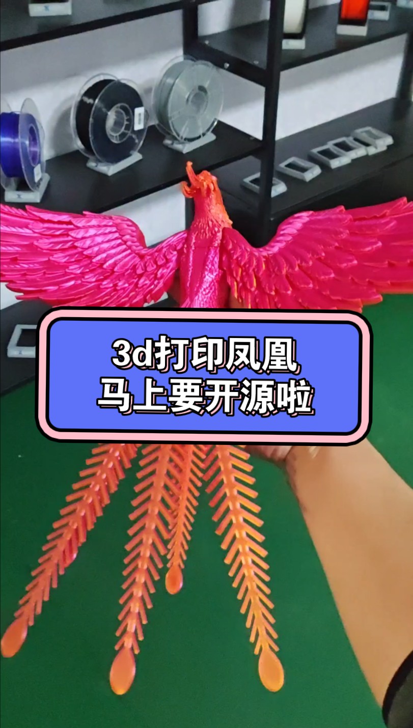 搬好小板凳,3d打印凤凰马上要开源啦啦啦#3d打印作品 #3d打印玩具 #模型制作 #纯手工打造 #视觉效果哔哩哔哩bilibili