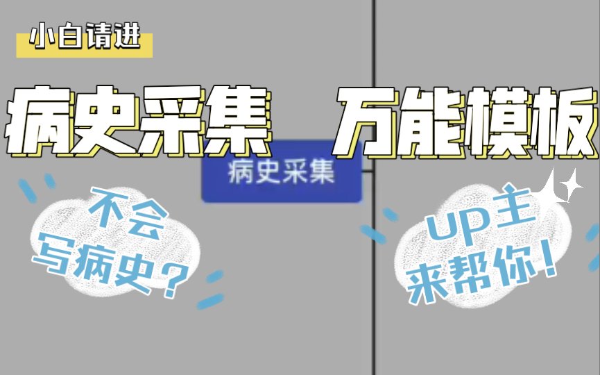 执业医技能 | 病史采集(1) ——万能模板哔哩哔哩bilibili