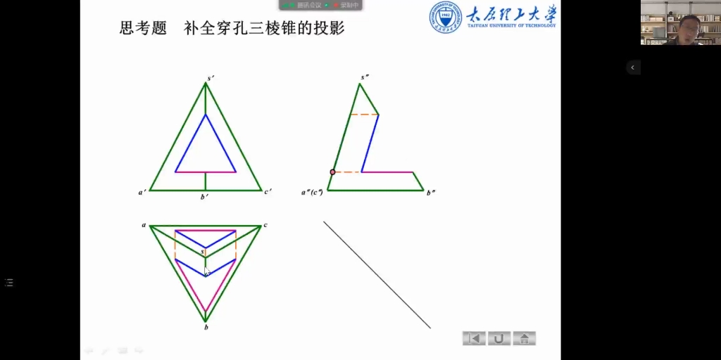 [图]画法几何及土木水利工程制图第九章平面直线立体相交