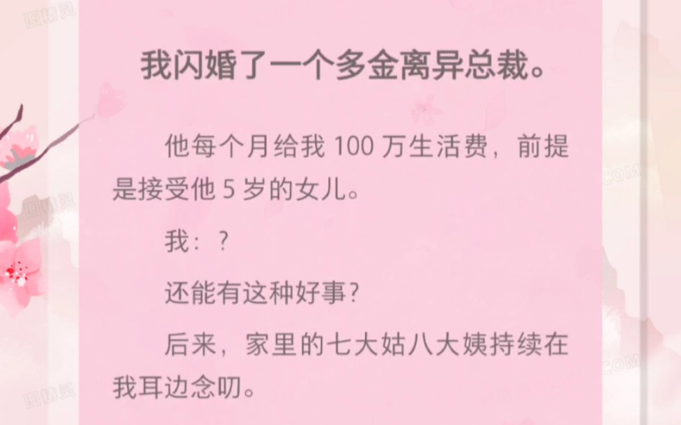 我闪婚了一个多金离异总裁,他每个月给我100万生活费,前提是接受他的女儿,还有这好事?哔哩哔哩bilibili