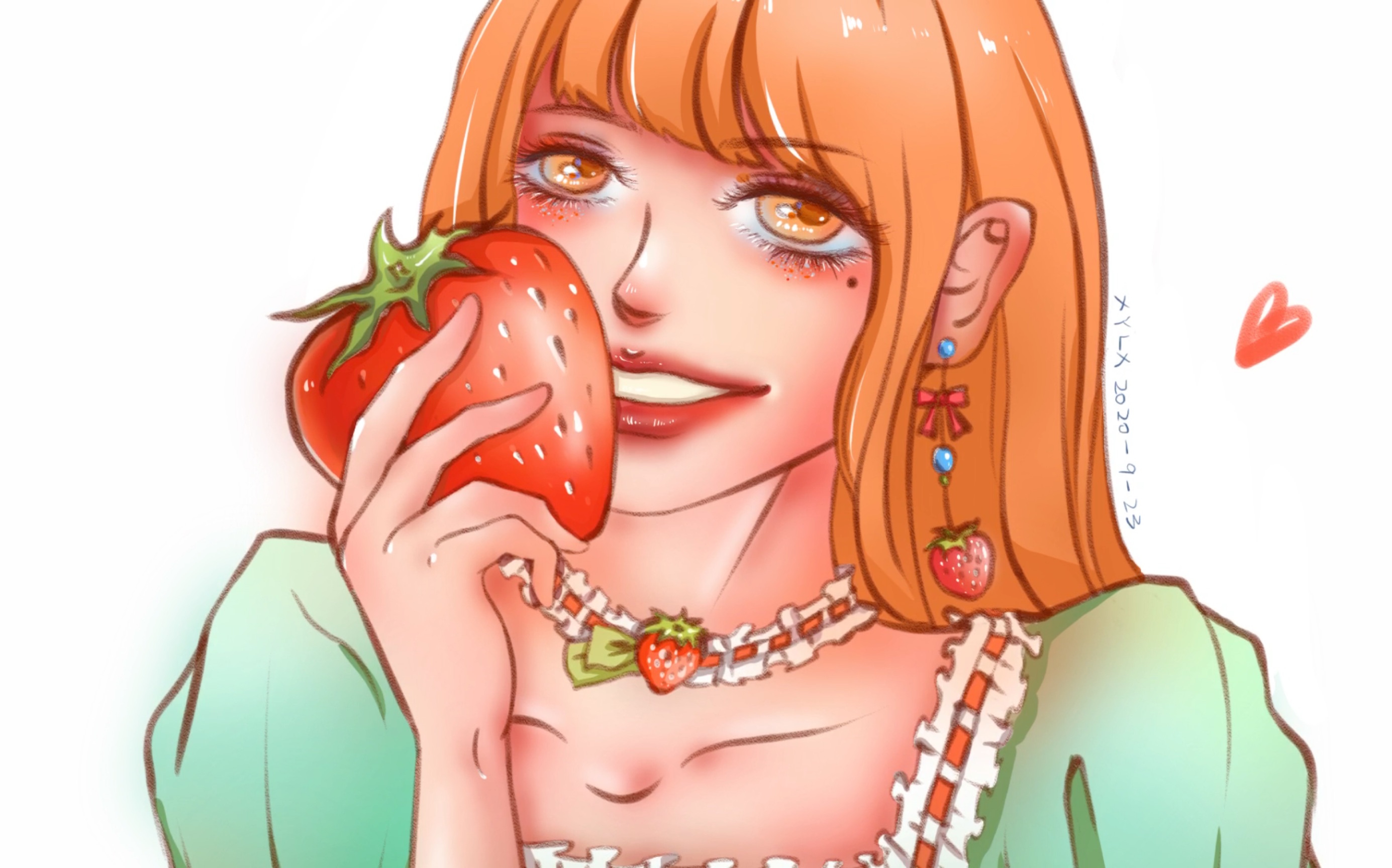 pad绘画尝试草莓味儿的少女