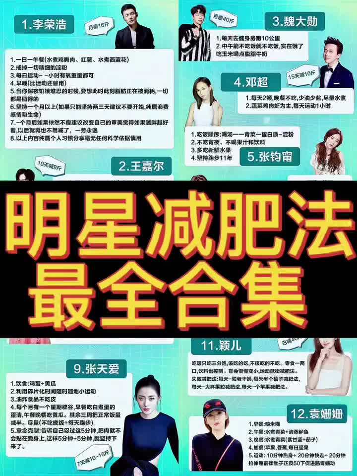 明星减肥法,史上最全合集,快来看看❗️哔哩哔哩bilibili