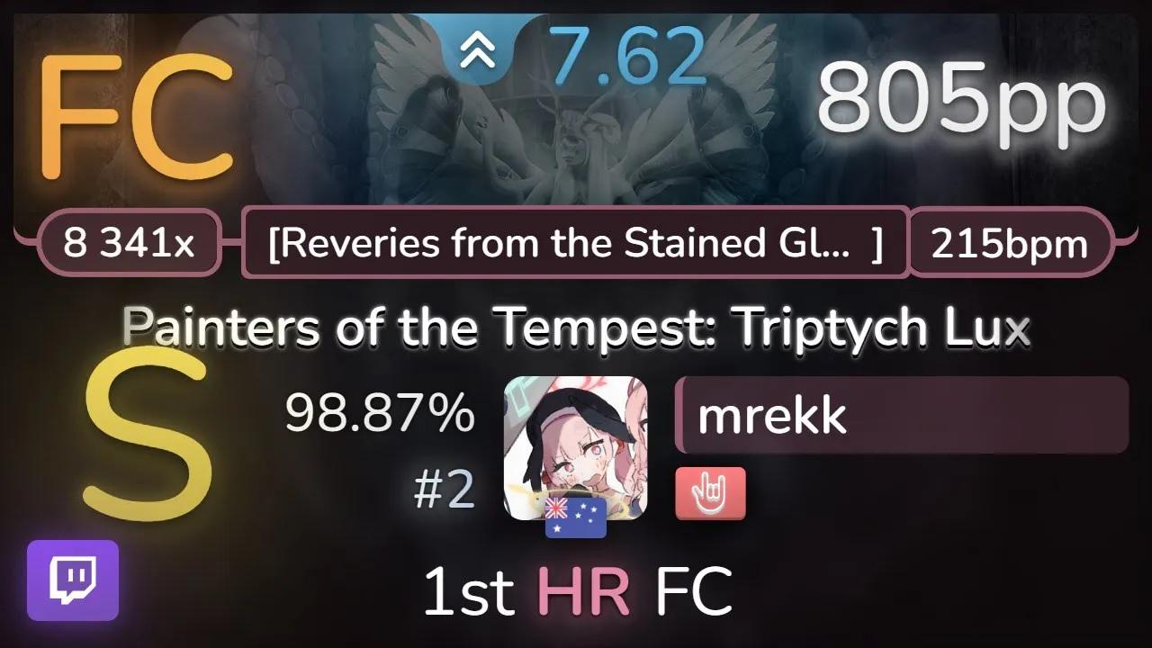 𐟔𔠭rekk | Ne Obliviscaris  Painters of the Tempest [Reveries] +HR 98.87% (#2 80音游热门视频