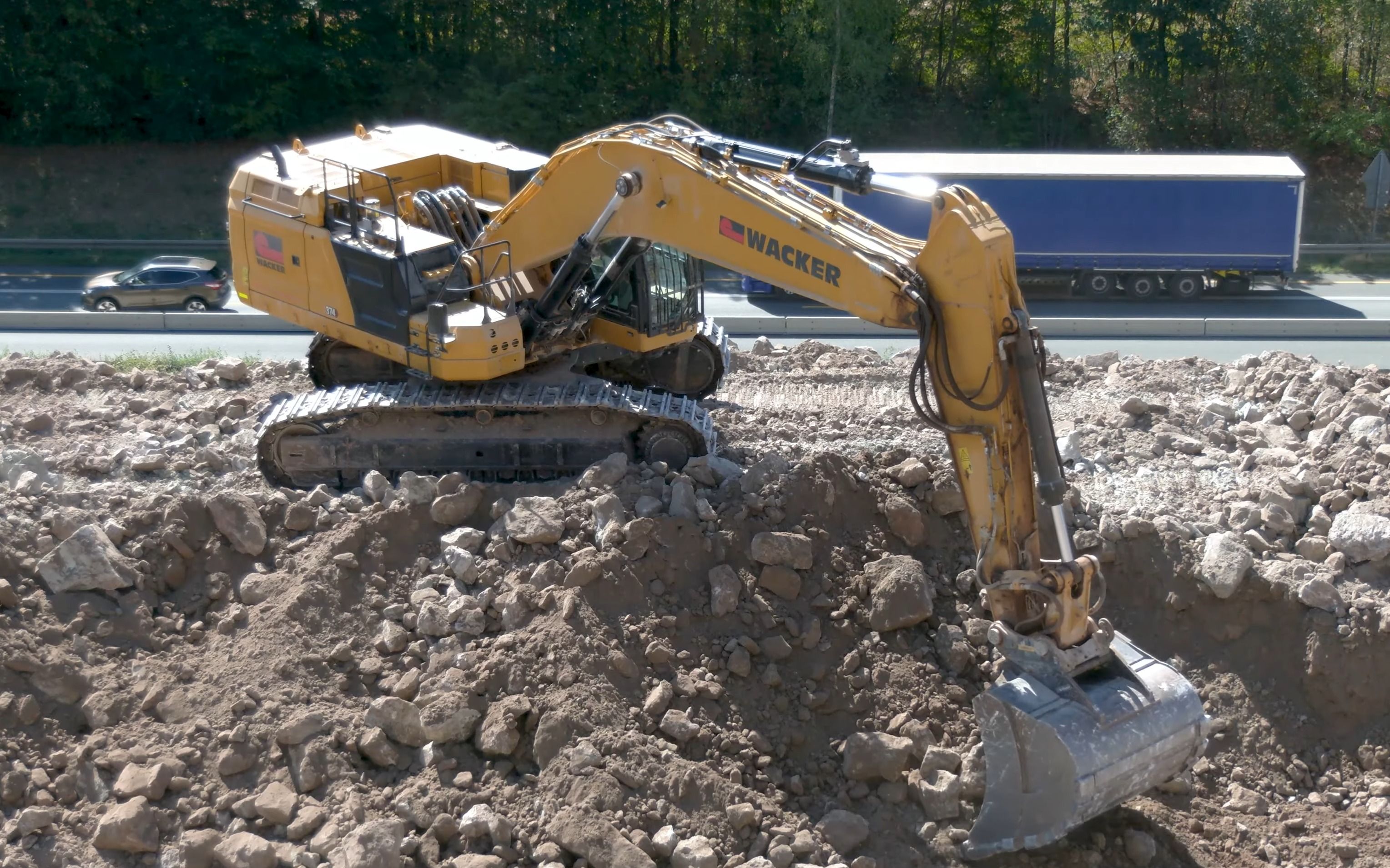 cat 374,395挖掘機施工作業4k