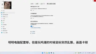 Download Video: 【鸣潮】win11电脑配置够_但视角飘移画面卡顿_可能有用的画面优化设置