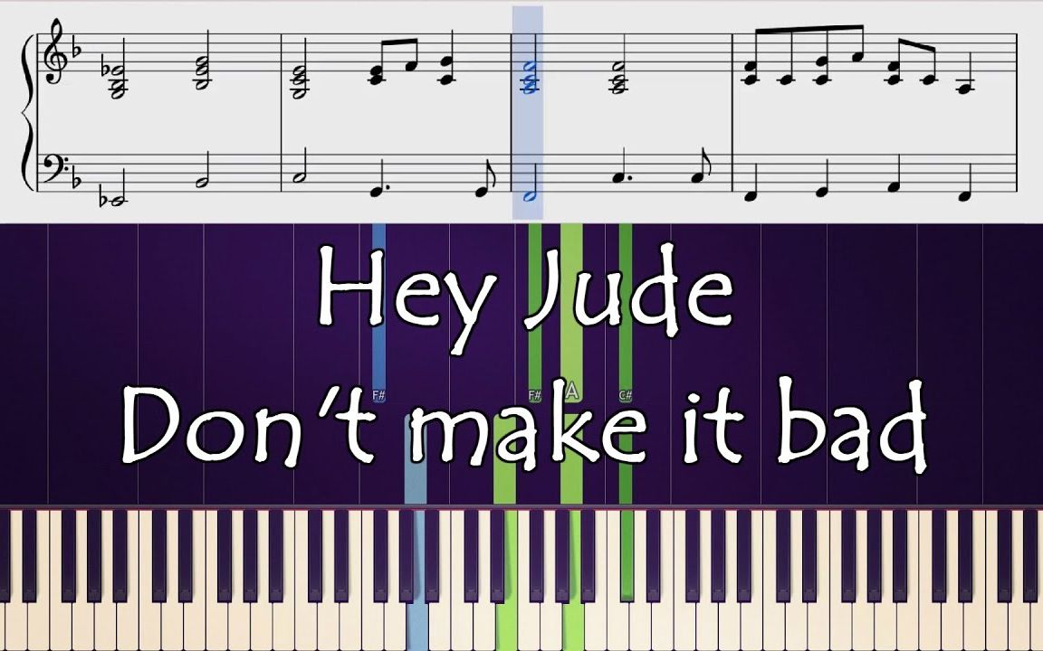 [图]How to play the piano part of Hey Jude by The Beatles