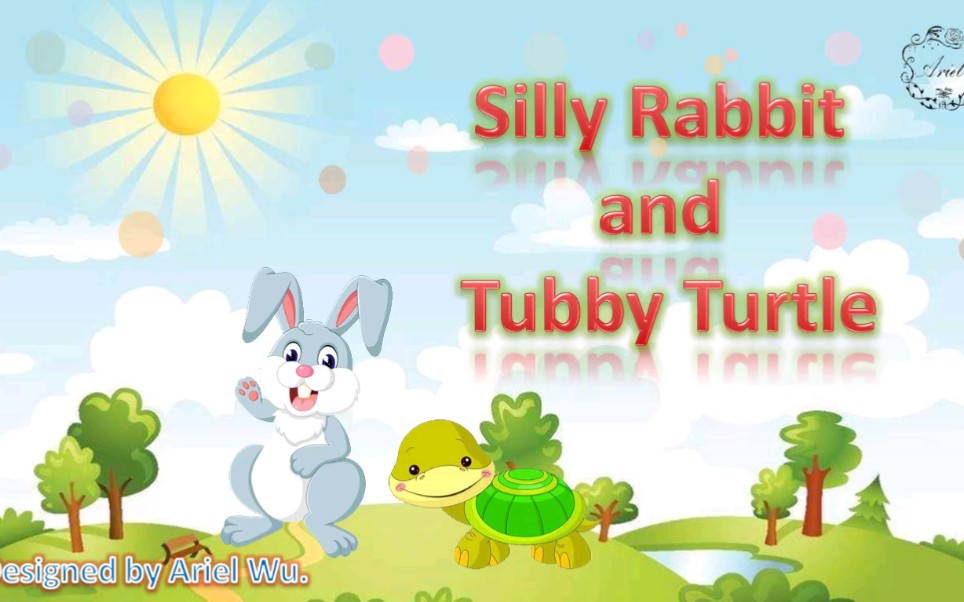 [图]【Ariel's Story】自编英文绘本故事Silly Rabbit and Tubby Turtle