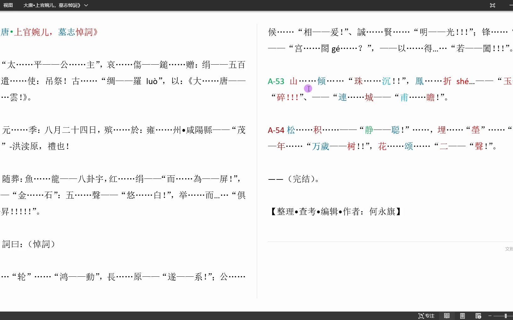 [图]《大唐：上官婉儿，墓志悼词》