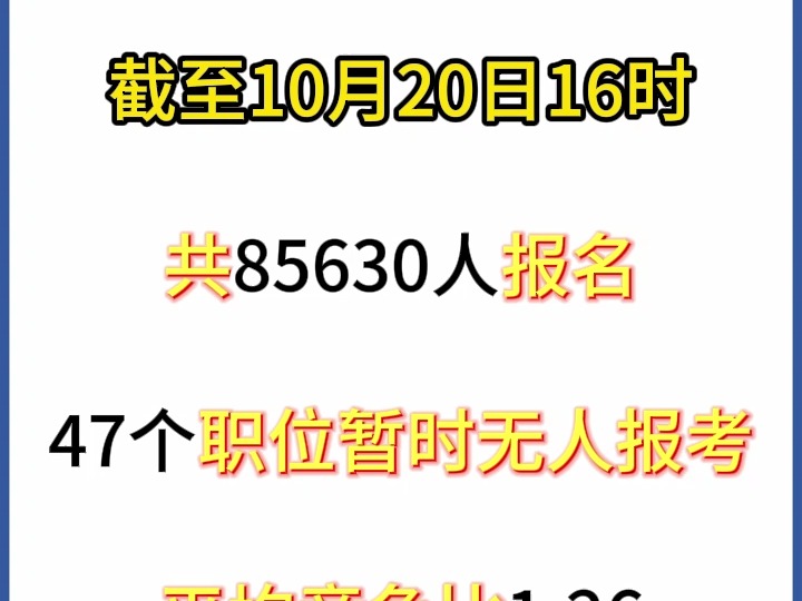 2025国考广东报名人数统计:共85630人报名,47个职位暂无人报考【截至10月20日16时】哔哩哔哩bilibili