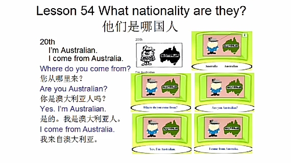 新概念英语第一册,课文课件自学整理Lesson 54 What nationality are they? 带音标谐音故事联想记忆哔哩哔哩bilibili