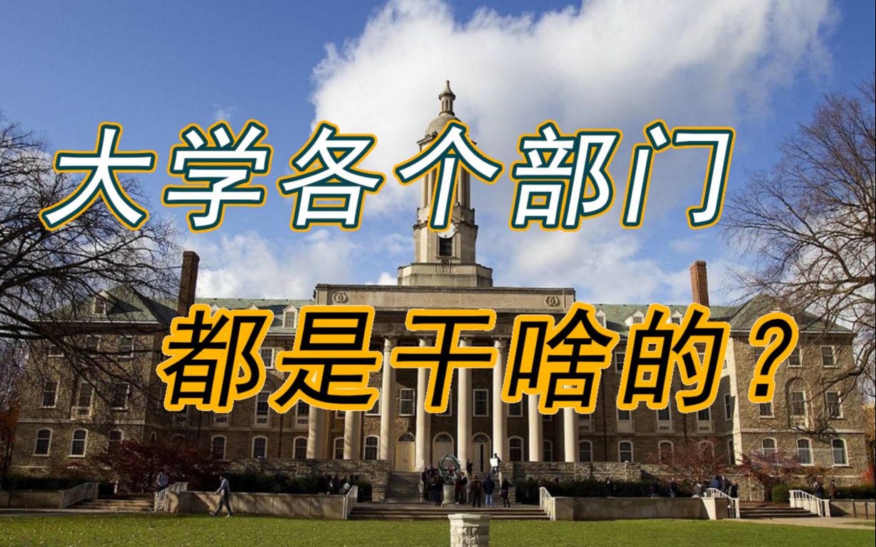 [图]【干货】大学各个部门都是干啥的？ 带你了解其中关系和作用