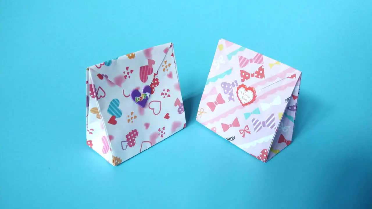 教你用纸折一个收纳袋,能装糖果的礼物袋,手工折纸视频教程