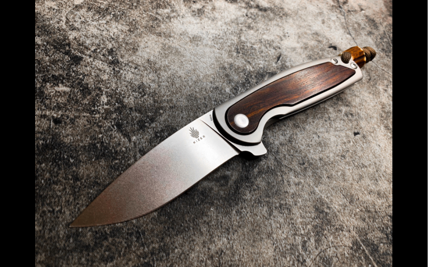 【折刀】 kizer 凯泽 双子座 laconico设计 稀有木贴片版本