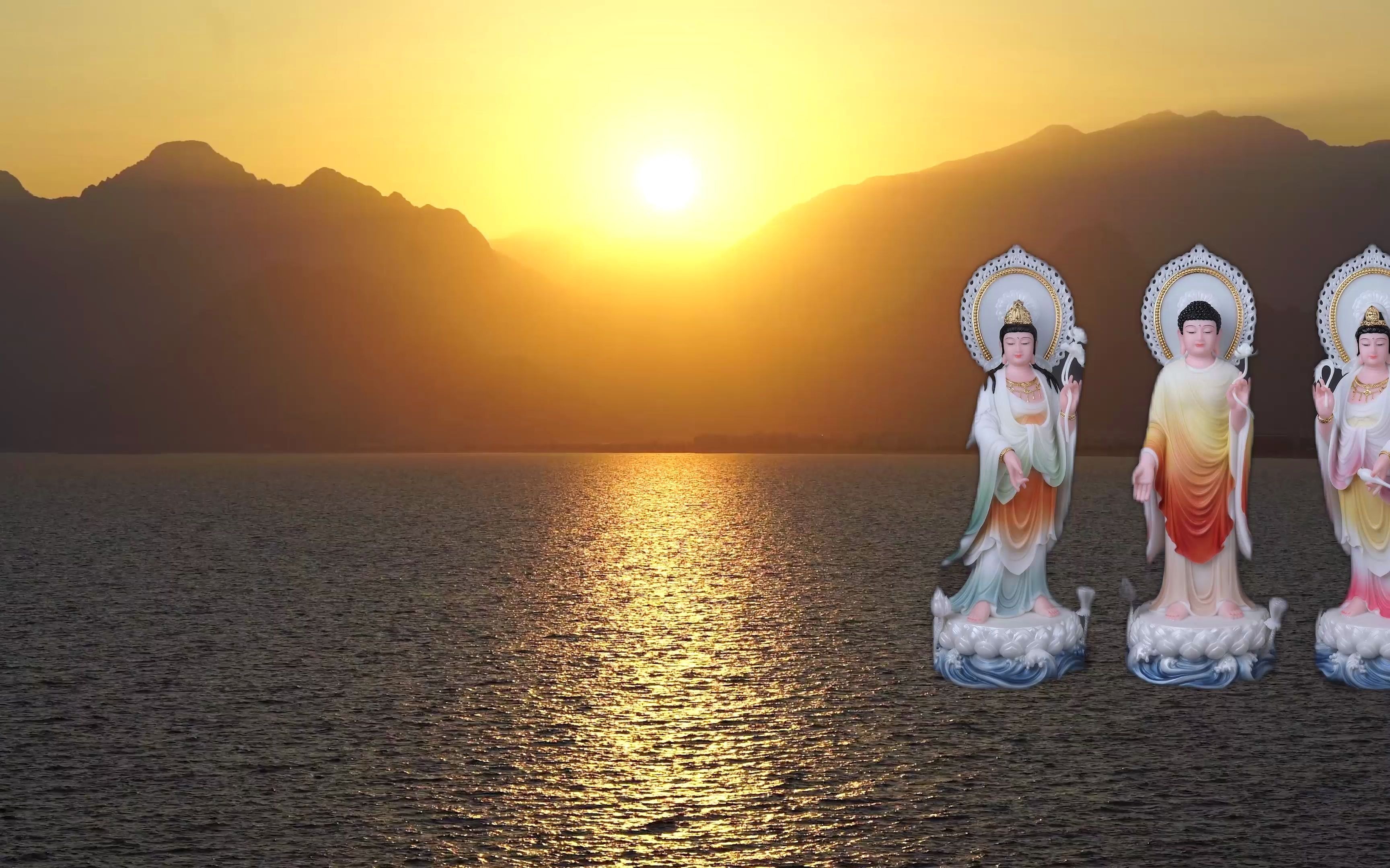 超清4k美景佛歌《药师佛心咒》