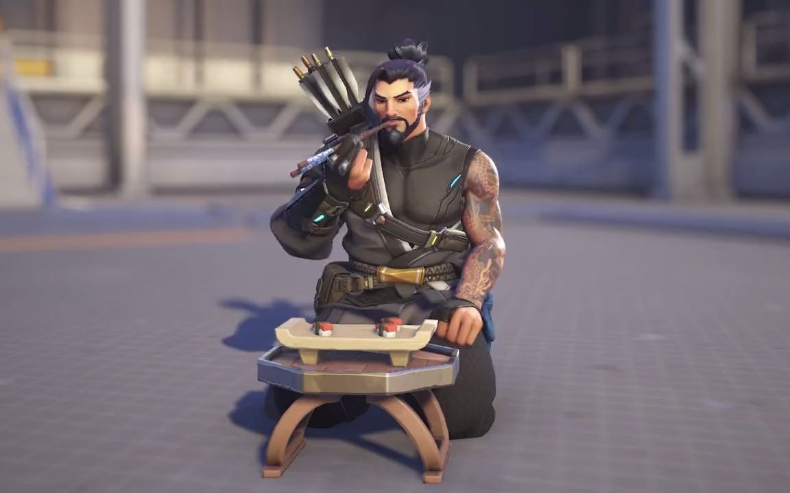 守望先锋2半藏新动作:吃寿司?