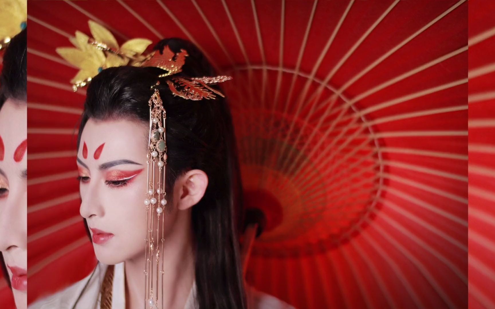 【cos play 漫展】头戴金钗红妆艳抹中华风华丽花魁妆容