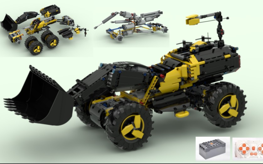 乐高moc-158371全遥控42081沃尔沃轮式装载机