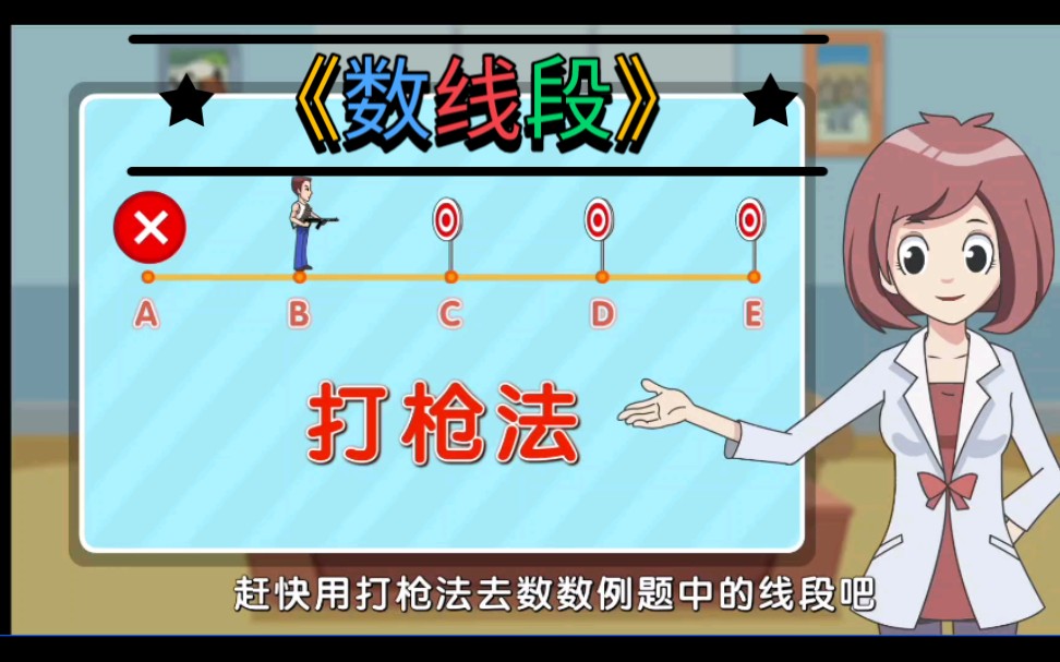 【人教版二年级数学:数线段】用“打枪法”数线段,不打回头枪哔哩哔哩bilibili