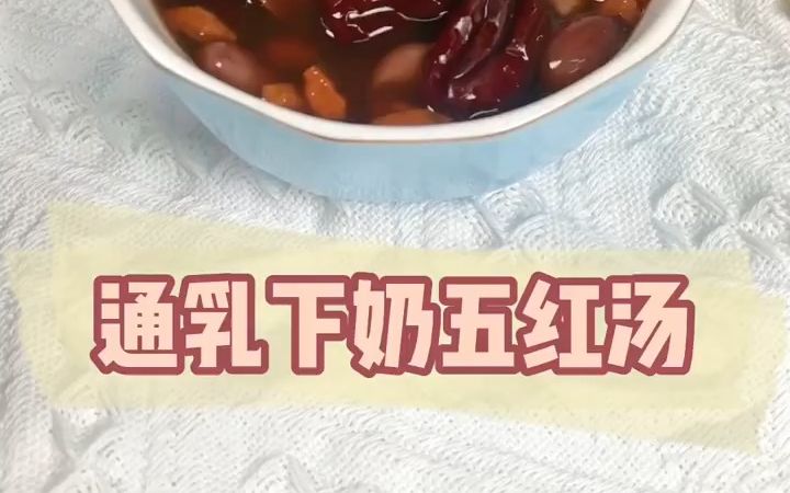 【养生汤】催乳下奶五红汤教程来咯哔哩哔哩bilibili