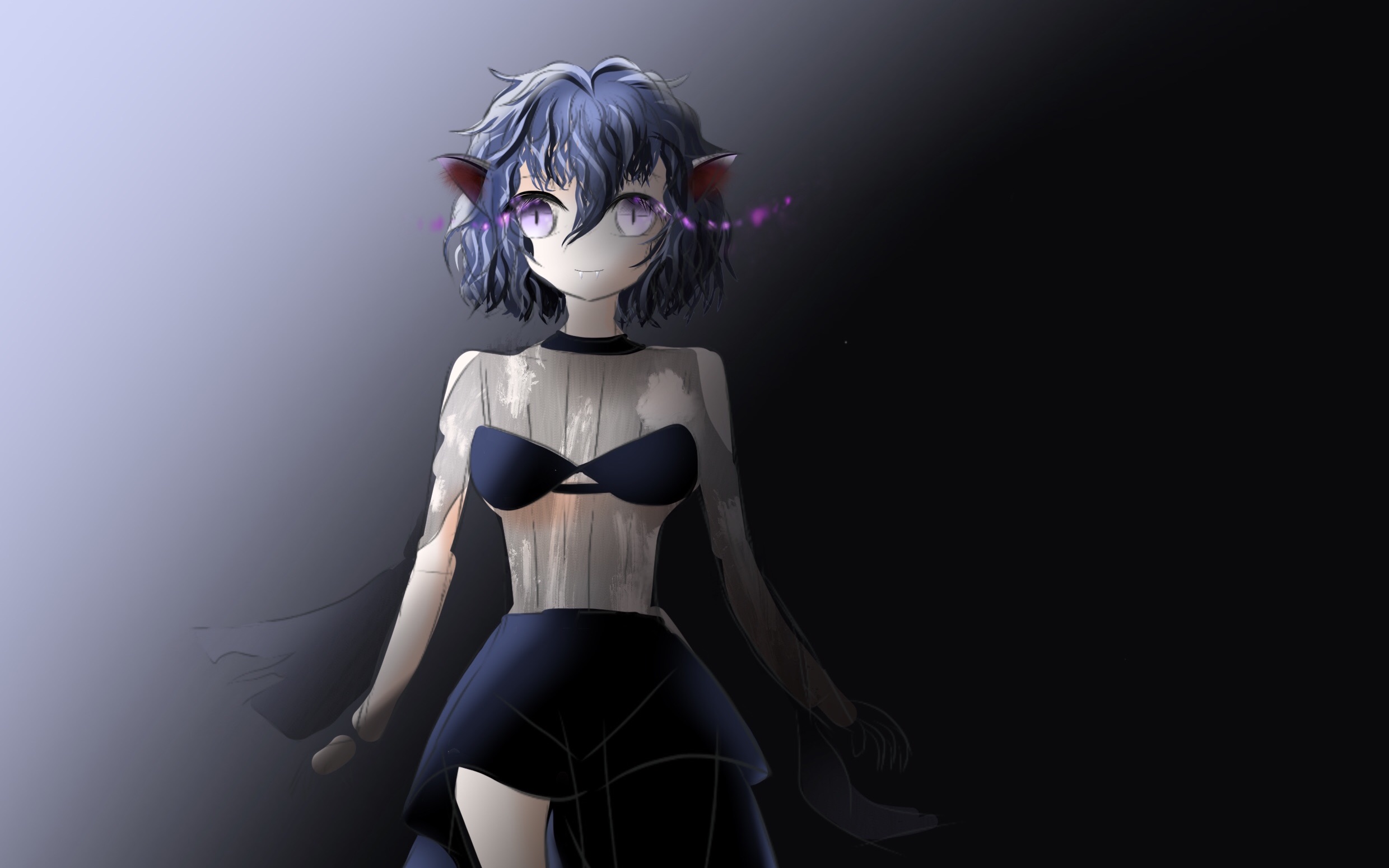 【procreate】初学者想象中的布拉姆(游戏人生)草稿图,大佬轻喷啊qwq