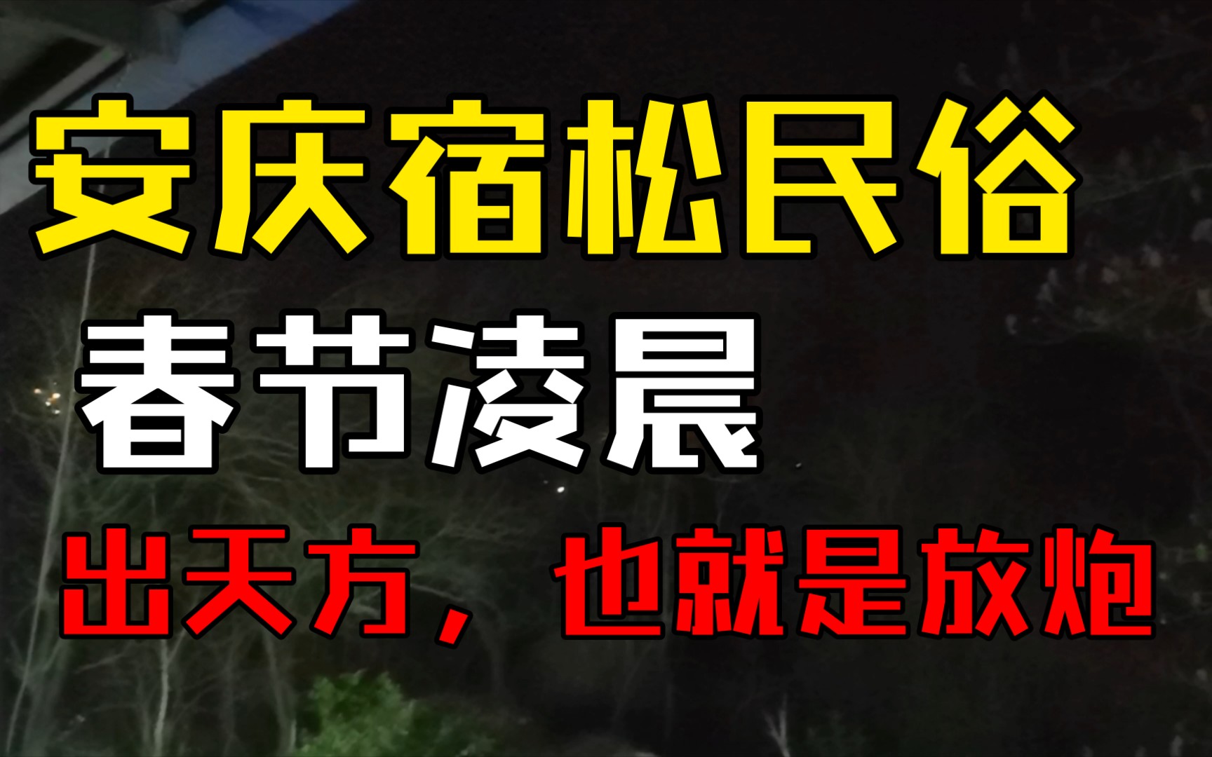 安庆宿松民俗,春节凌晨出天方,已经没有10年前的盛况了.哔哩哔哩bilibili