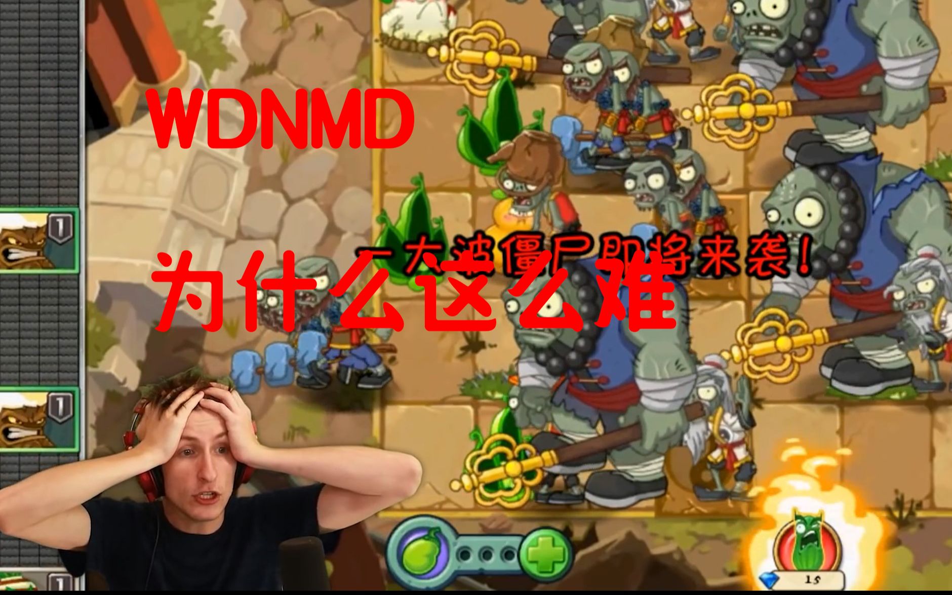 [图]【YouTube搬运】老外玩PVZ2中文版功夫世界.......#4 （被铜人虐哭）