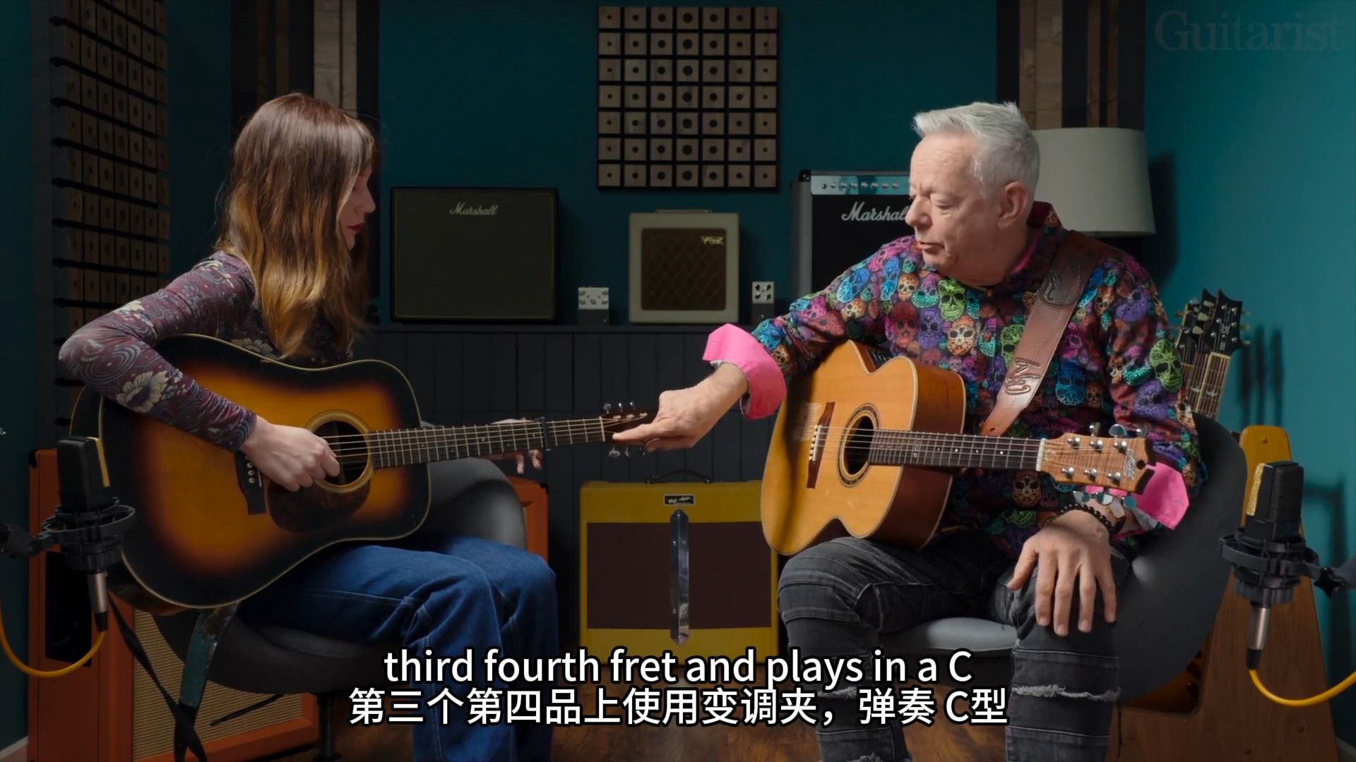 [图]「双语字幕」Tommy Emmanuel 和 Molly Tuttle 分享原声吉他演奏技巧