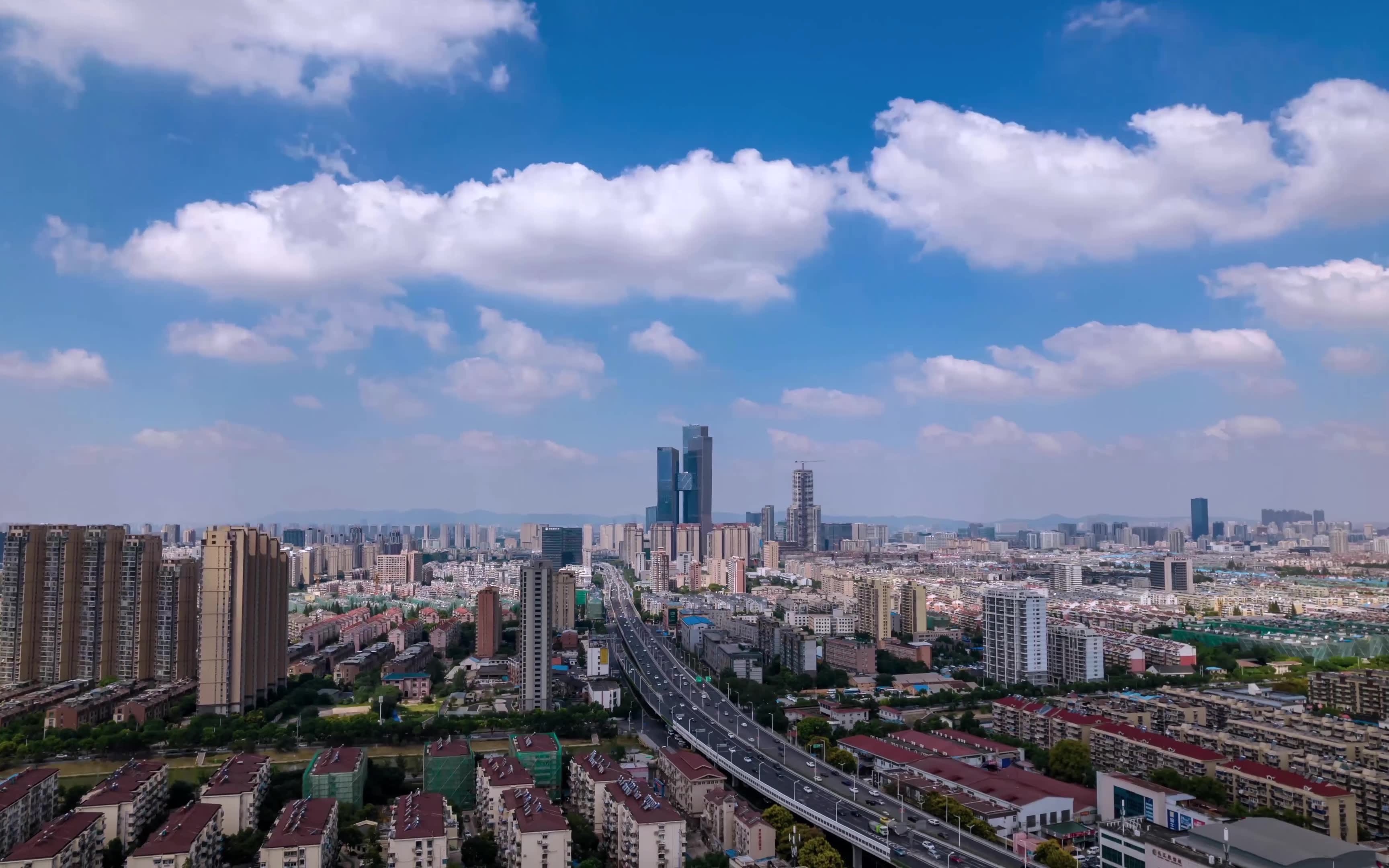 秋高气爽的南京航拍