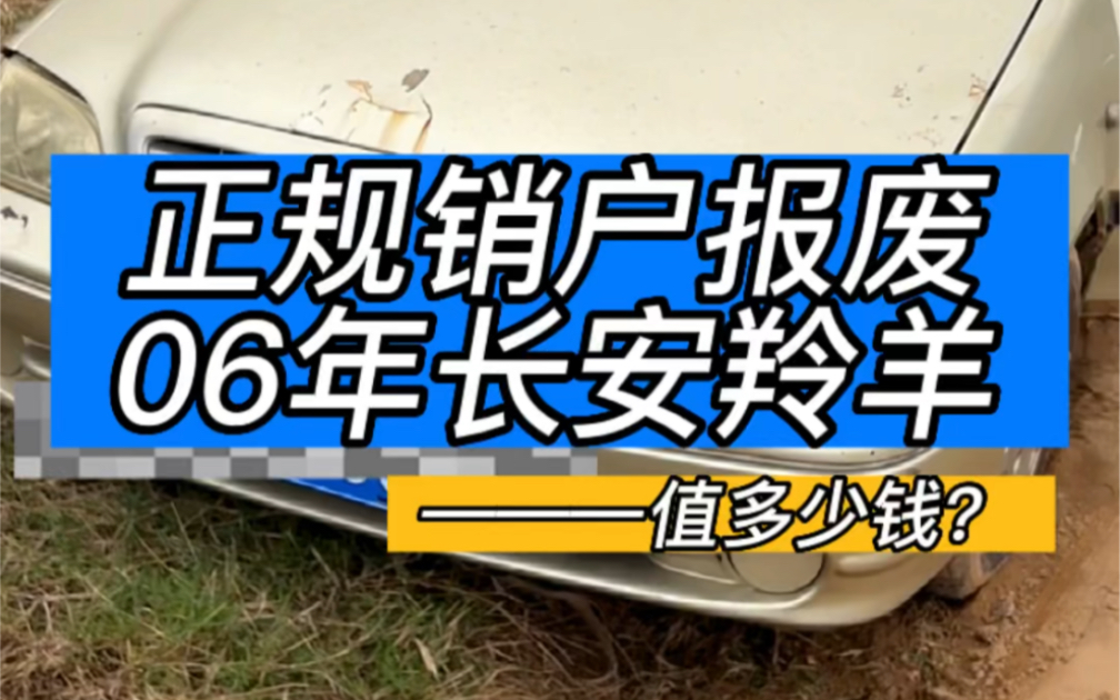 正规销户报废06年长安羚羊小轿车,你猜有多少钱销户补贴?今日来到湛江官渡镇北马村收下哔哩哔哩bilibili