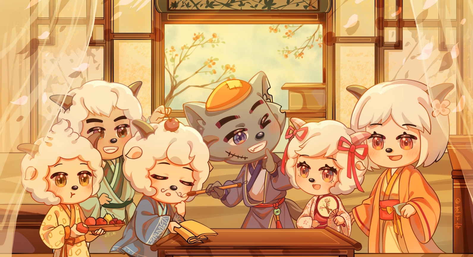 喜灰十八周年贺图【绘画过程】