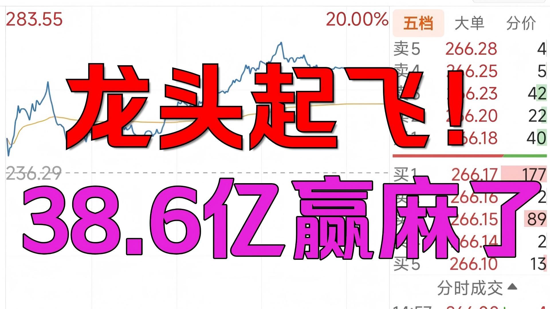 破局龙气质已现！板上老庄疯狂出货28亿！但主力资金不认！徒手接白刃！5龙7妖！龙头先擒住！