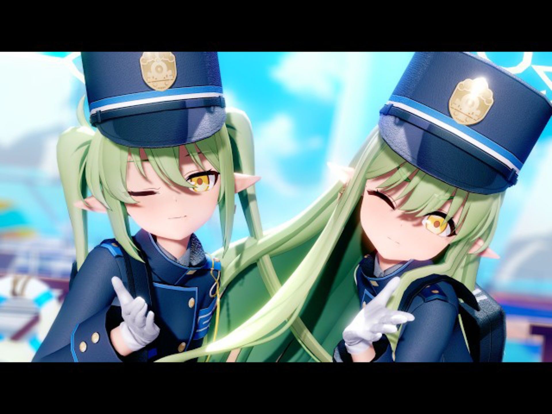 [ブルアカ MMD] ヒカリ & ノゾミ - 愛包ダンスホール