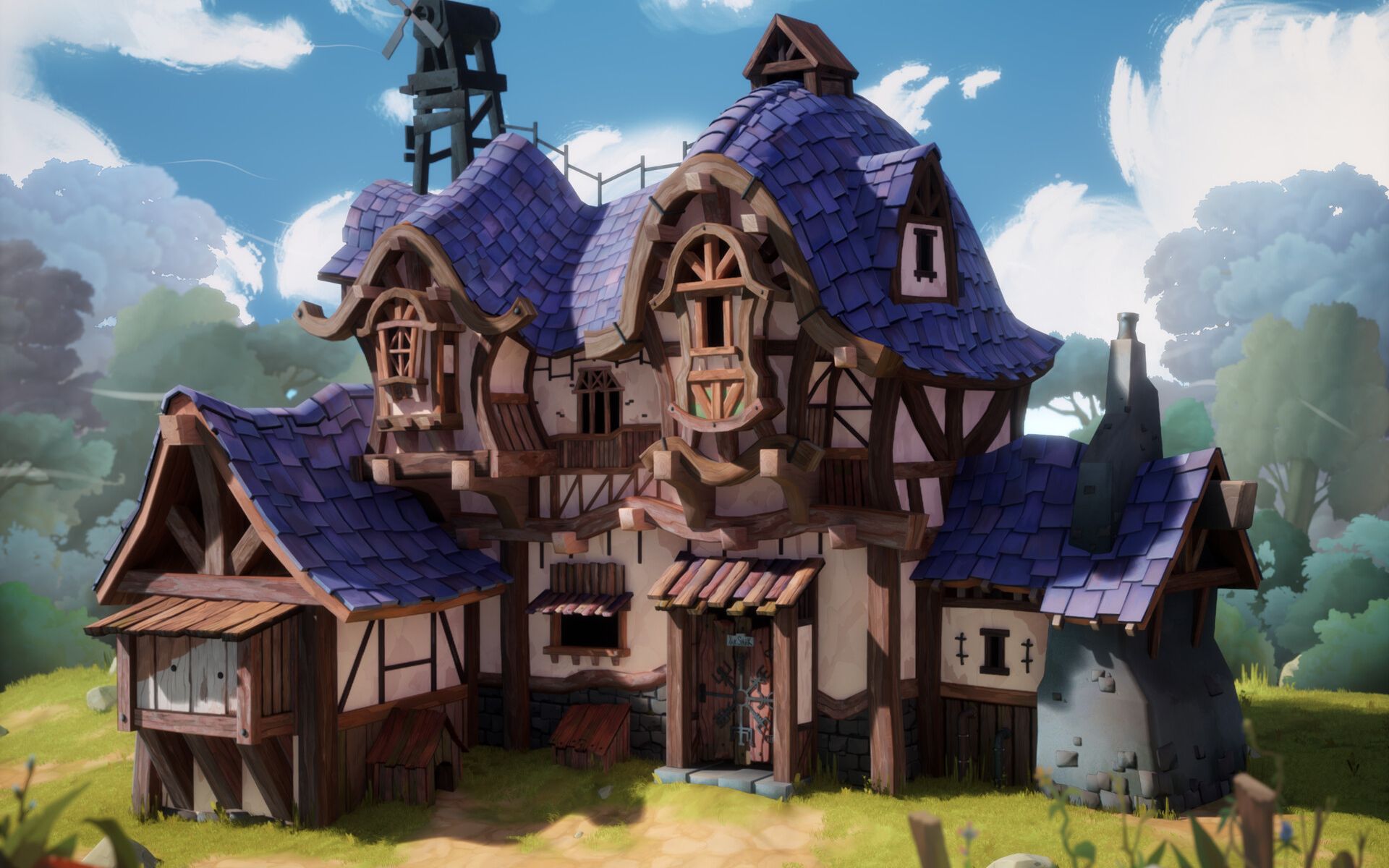 【大型场景建模】maya场景建模学不会?看完这个教学就行了!