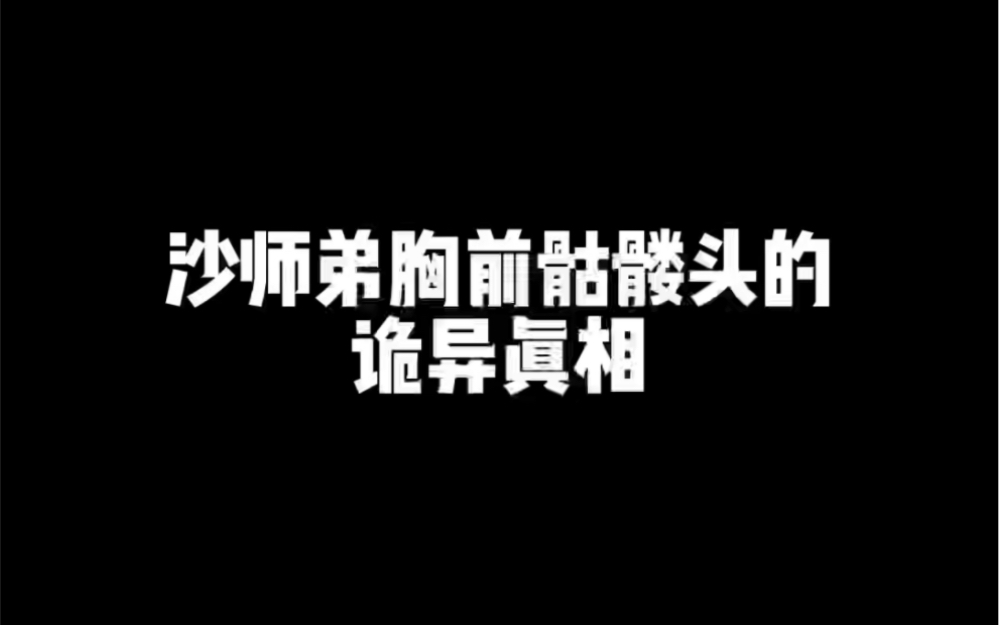 沙僧胸前骷髅头到底是谁的?哔哩哔哩bilibili