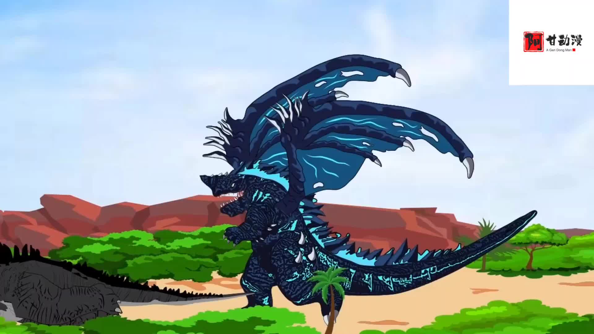 恶魔哥斯拉一挑二,原始哥斯拉和新哥斯拉败下阵来_哔哩哔哩_bilibili