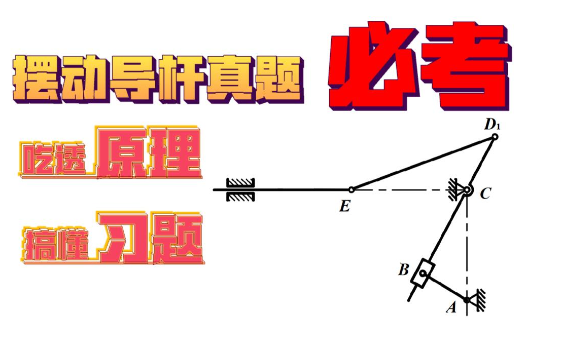 机械原理摆动导杆机构参数分析必考题(大壳儿老师)哔哩哔哩bilibili