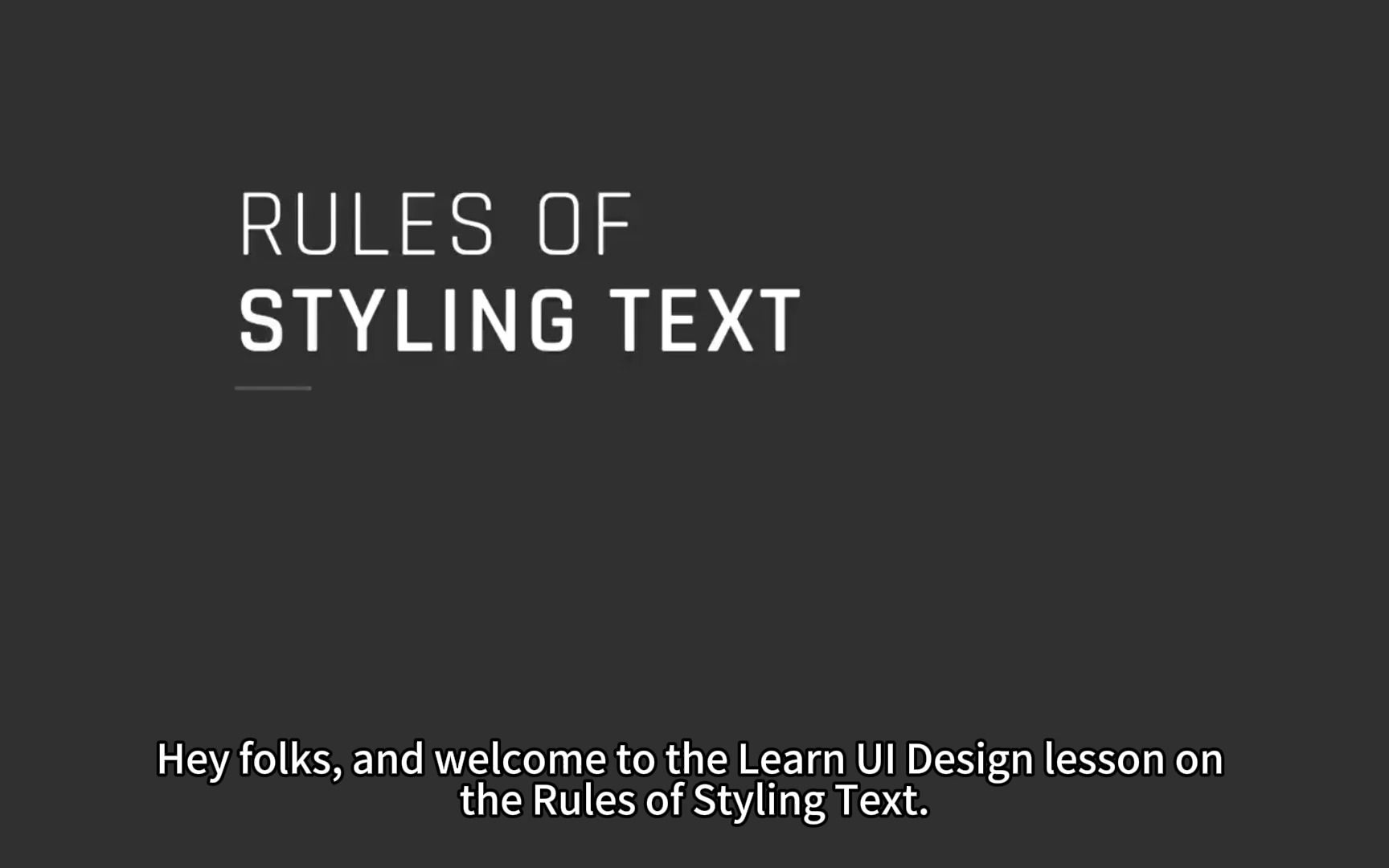 learn ui design - 0028 styling text i: the basic rules