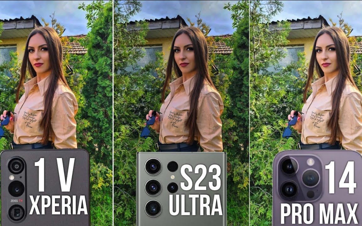 索尼Xperia 1 V vs 三星Galaxy S23 Ultra vs iPhone 14 Pro Max 视频和拍照对比