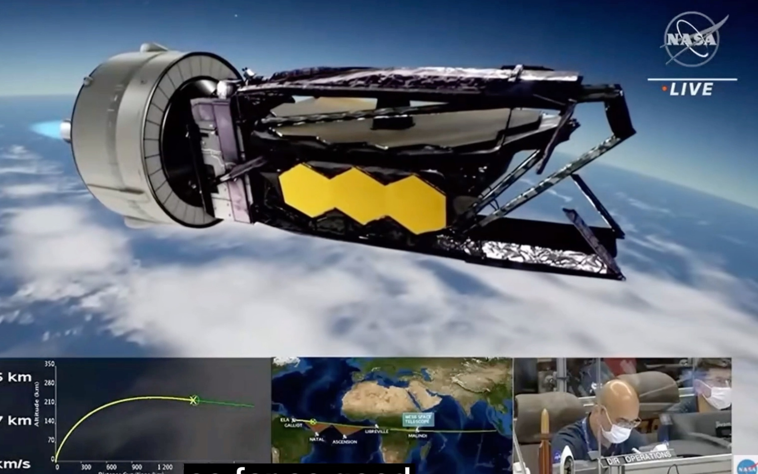 【航天】詹姆斯·韦布(韦伯)太空望远镜发射过程(20:15-20:52)