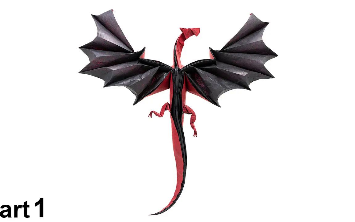 【mariano zavala】飞行姿态龙折纸教程origami flying dragon (huang