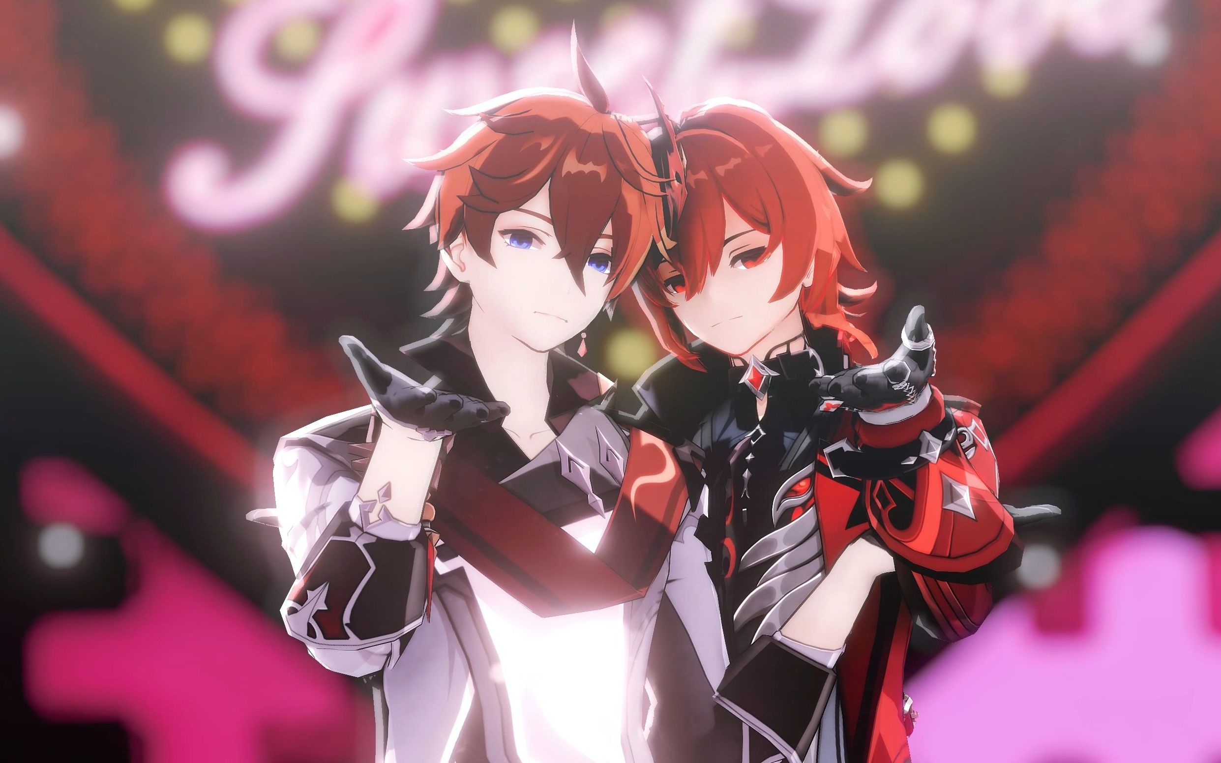 【原神mmd:公子 x 迪卢克】偶像 / アイドル (英文版)