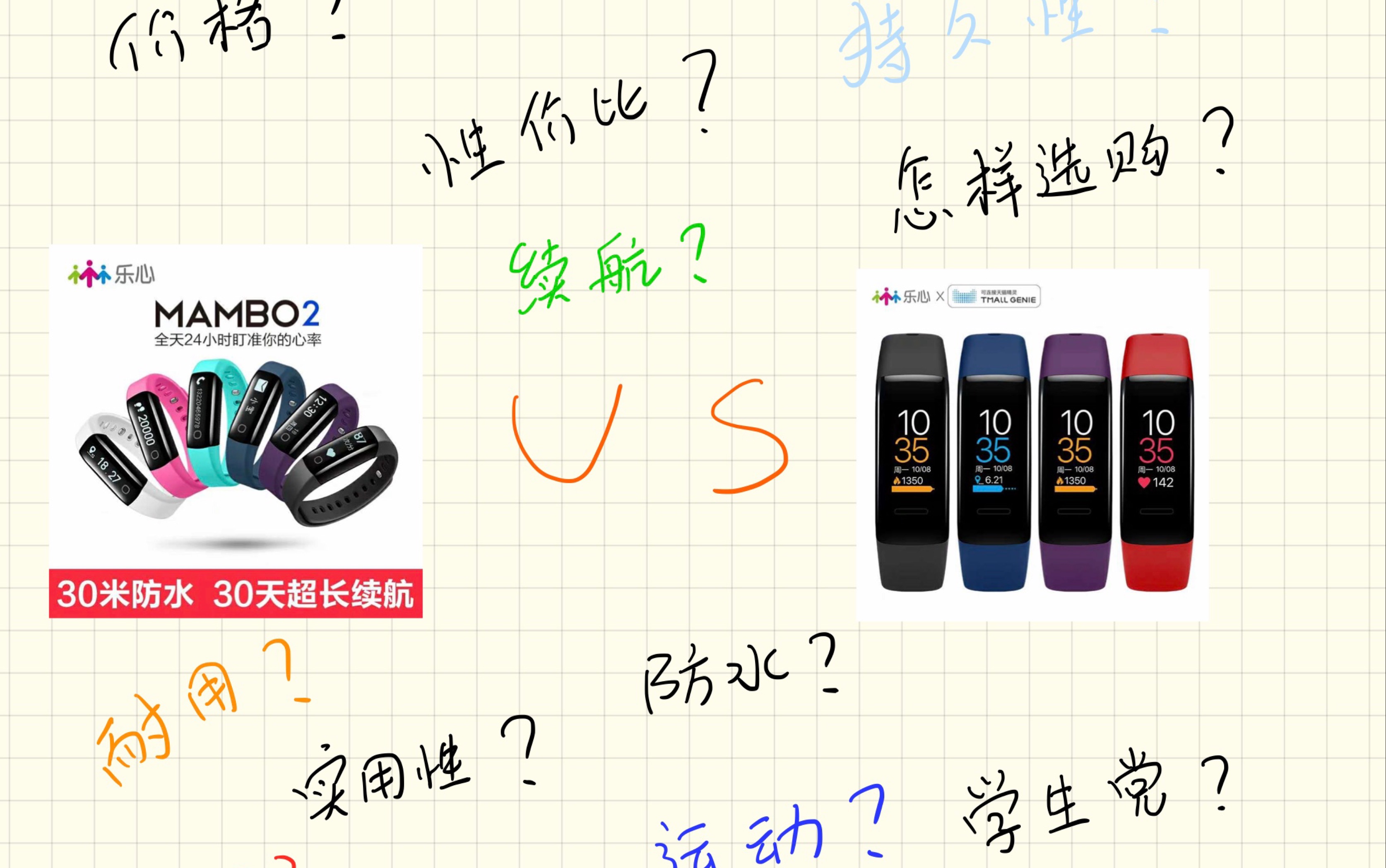 【伪开箱+使用3个月感受】乐心手环5(天猫精灵合作款) vs 乐心MAMBO2 耐用学生向???哔哩哔哩bilibili