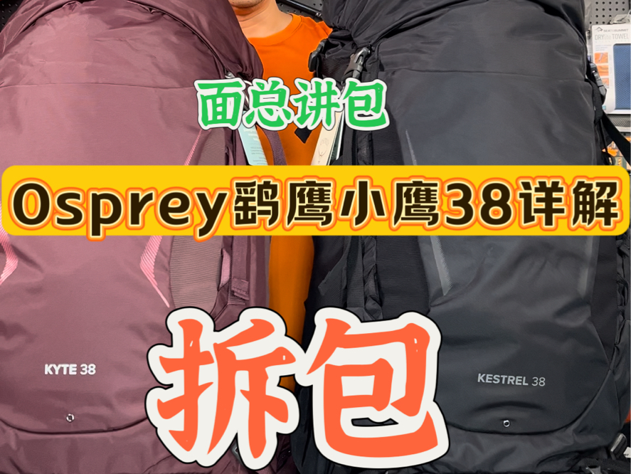 面总讲包 osprey小鹰38鹞鹰38拆解背负 详情对比 希望大家喜欢 有不明白的地方可以跟我留言 相互学习交流指正哔哩哔哩bilibili