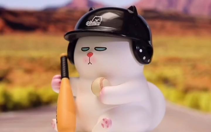 vivicat懒头盔系列来啦都来和vivi一起戴上头盔燃烧卡路里吧泡泡玛特