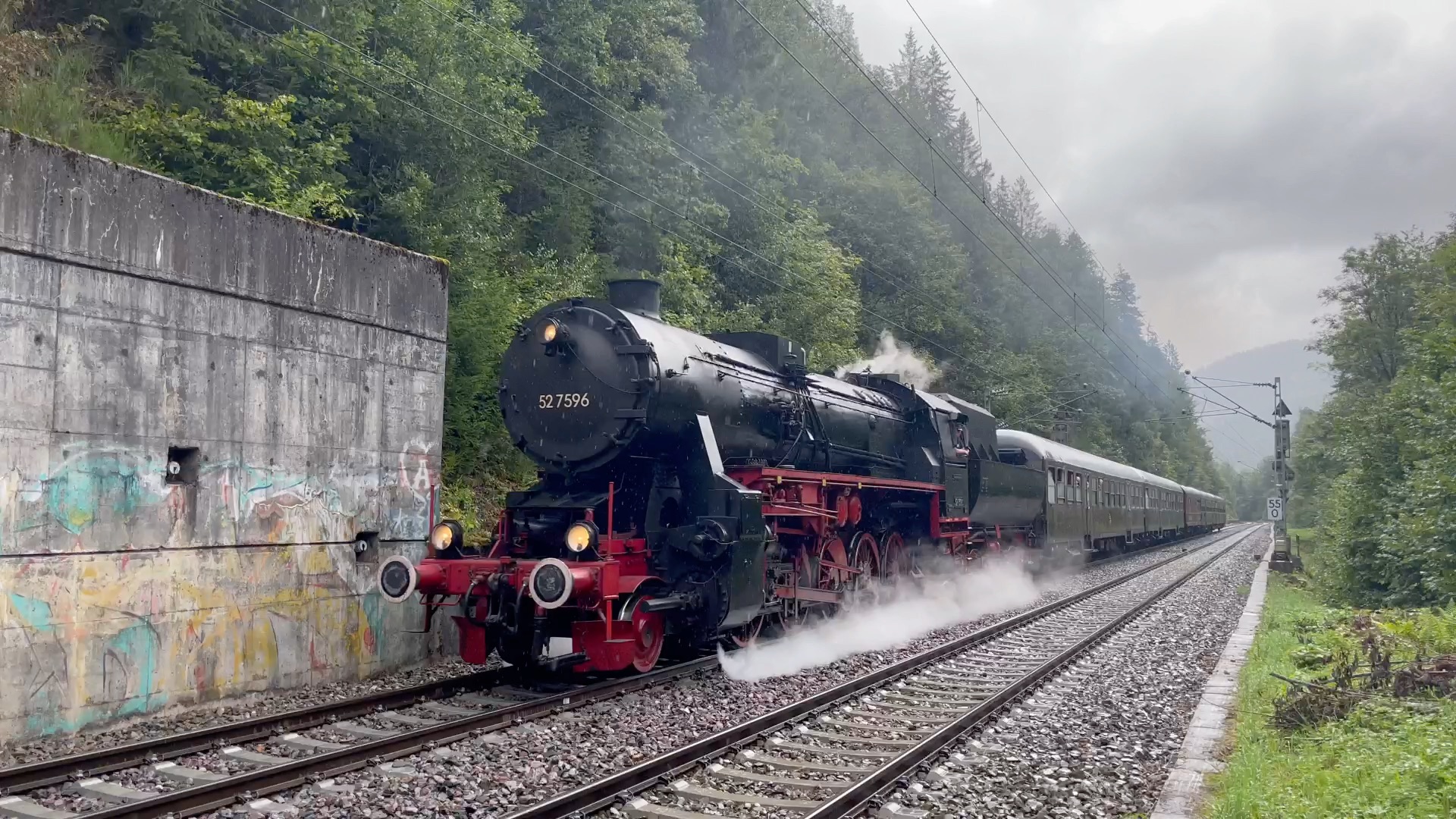 战争机车—德铁br52型蒸汽机车运转活动