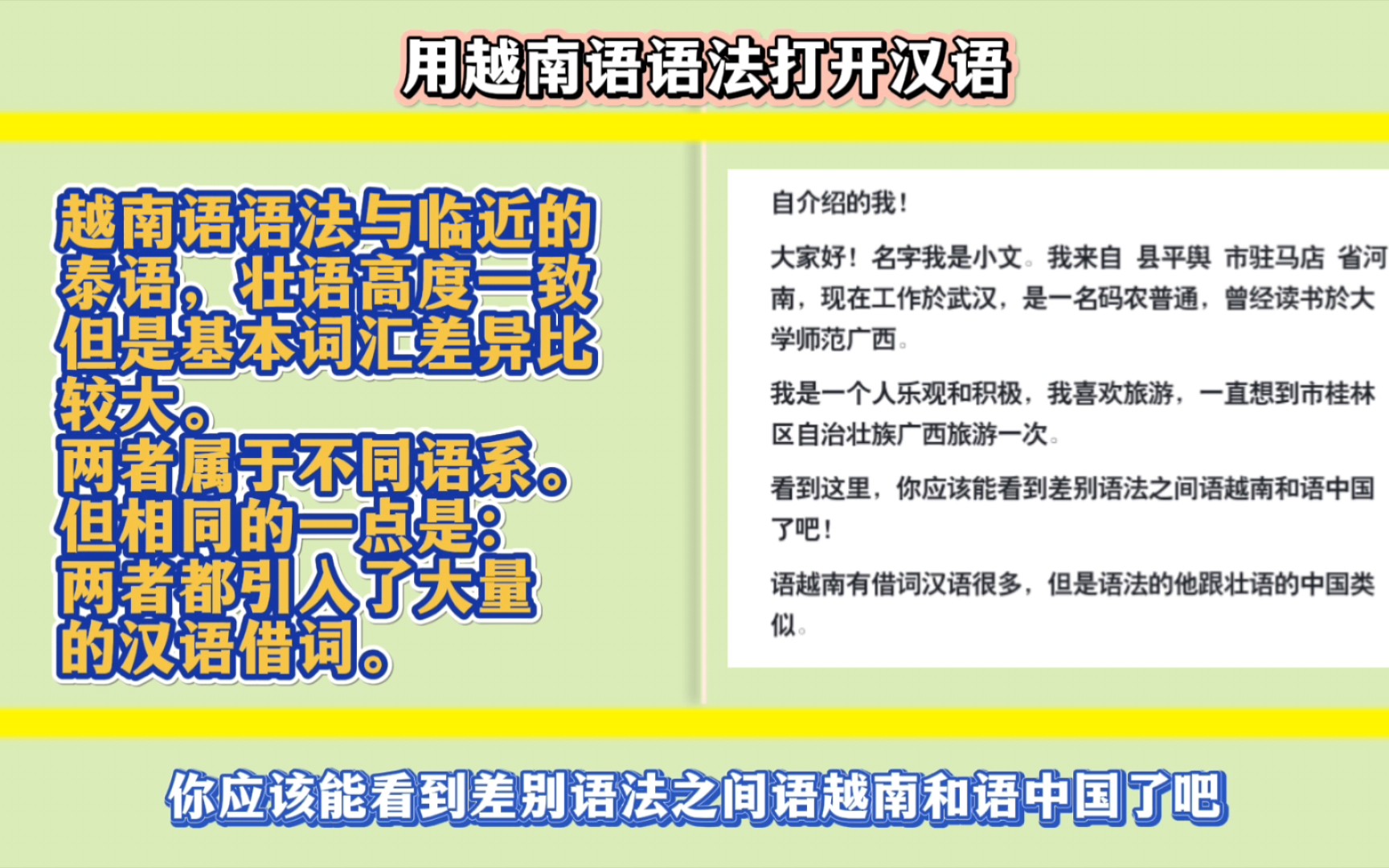 [图]越南语与汉语差异不算大，但完全足以被划为一门独立语言！来了解一下越南语的倒装！