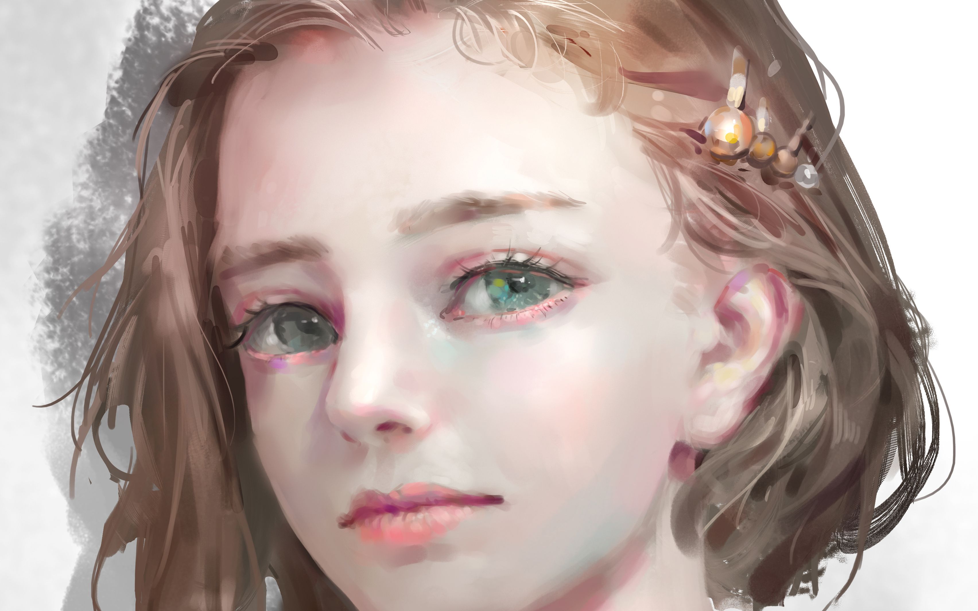 五官结构把握不准?厚涂色块画出好看的美女头像!